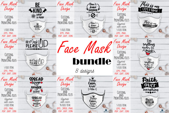 Face Mask SVG Bundle: Graphics for Real Crafting