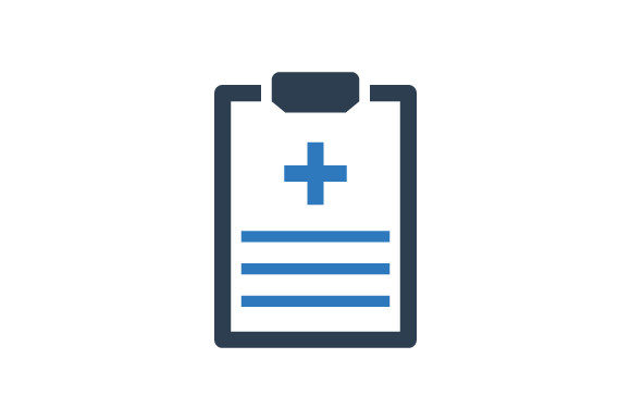 Medical Clipboard Icon - Heartbeat Icon