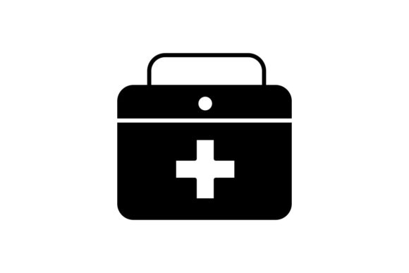 Medical Kit Glyph Icon Design