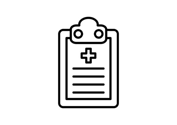 Medical Report Line Icon Design