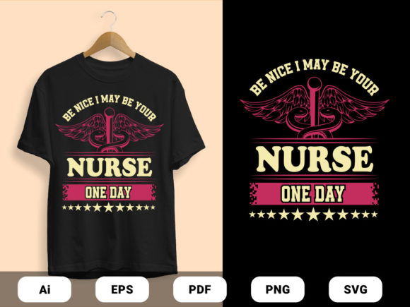 Nice Nurse T-shirts Design Vector: Graphics for Print Templates