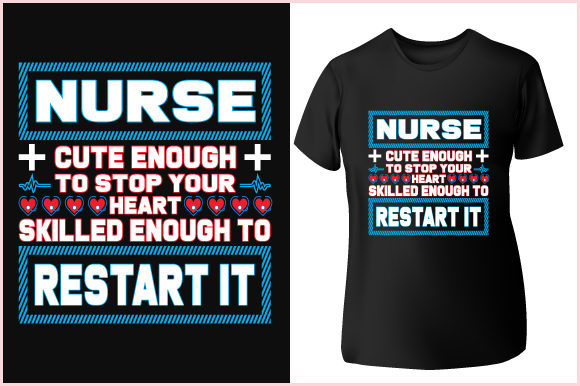 Nurse T-shirt Design Typography Vector